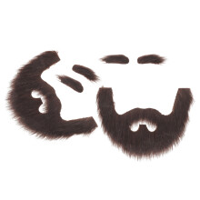 4Sets Realistic Fake Mustache and Beard Set Comfortable for Dress Up