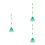 3Pcs Plastic Handle Rake Green Small Yard Cleanup Tool Detachable 4