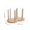 2Pcs Bamboo Glass Pickling Weights Holder Compact Kitchen Storage Rack 2