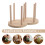 2Pcs Bamboo Glass Pickling Weights Holder Compact Kitchen Storage Rack 7