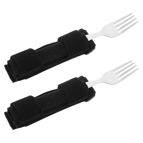 4Pcs Multi-Color Disabled Adaptive Eating Forks Hand Strap 1