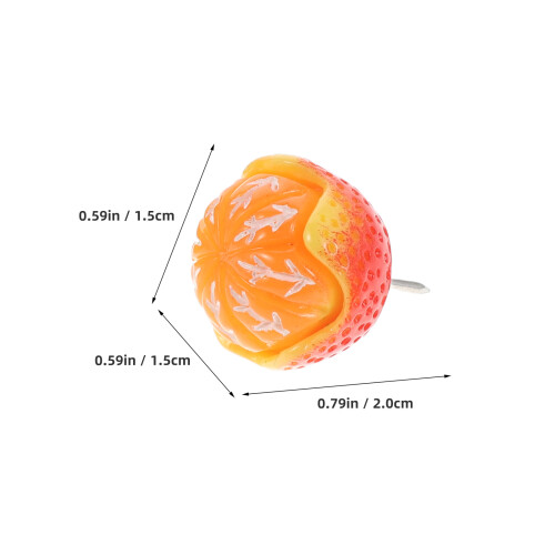 15Pz Mini Spilli Arancioni Decorativi Per Ufficio E Lavagna 1