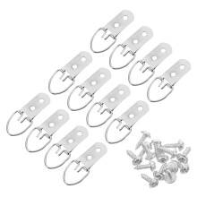 36Pz Ganci Metallo D-Ring Per Appendere Quadri E Cornici Con Viti
