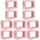 10Pz Borsetta Cosmetici Trasparente PVC Rosa Portatile Multiuso 4