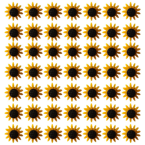 60 Pezzi Spilli Girasole - Decorativi Per Lavagna In