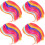 4Pz Parrucche Bob Colorate Per Uso Decorativo E Costume 5