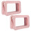 10Pz Borsetta Cosmetici Trasparente PVC Rosa Portatile Multiuso 3
