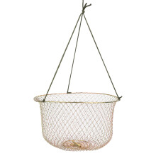 Portable Robust And Durable Galvanized Wire Fish Basket For Catching Fish, Crab, Lobsters, Shrimp And Crayfish, With Spring Control And Folded Size Ea