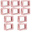 10Pz Borsetta Cosmetici Trasparente PVC Rosa Portatile Multiuso 5