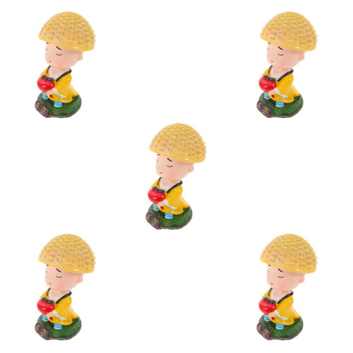 5Pz Statua Buddha Bobble Testa Per Auto E 2