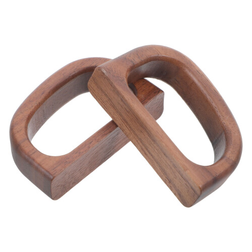 2Pz Manici in Legno Rustico Per Tazze, Impugnatura Comoda E Resistente