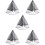 5Pcs Wedding Short Veils for Bride Double Layer Black Hair Decoration 8