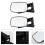 1Paio Specchi Caravan Nero in Silicone Per 2