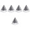 5Pcs Wedding Short Veils for Bride Double Layer Black Hair Decoration 4