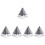 5Pcs Wedding Short Veils for Bride Double Layer Black Hair Decoration 5