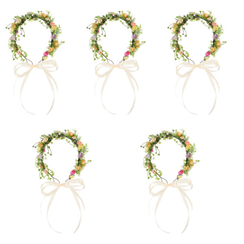 5Pz Coroncine Floreali Decorative Hawaii Per , Regolabili 2