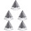 5Pcs Wedding Short Veils for Bride Double Layer Black Hair Decoration 6