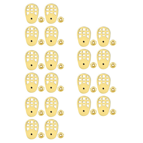 20Set Supporti in Rame E Silicone Oro Per Orecchie Cadenti 2