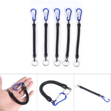 5 Stück Blaue Angelruten-Lanyards mit Karabiner-Verschluss - 22,3 cm
