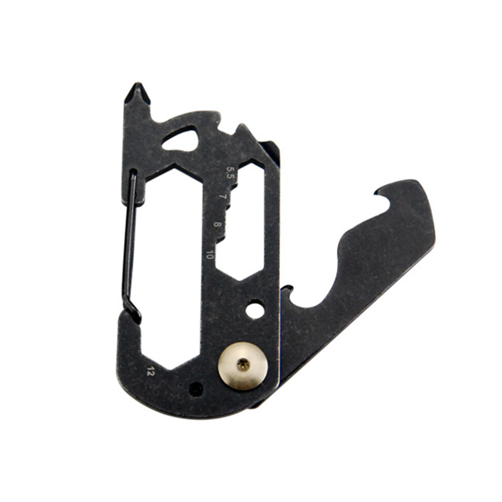 Multitool Carabiner Clip, Compact Stainless Steel Survival Gear With Bottle Opener, Screwdriver, Ruler And Wrench For Everyday Carry 9093122822187