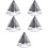 5Pcs Wedding Short Veils for Bride Double Layer Black Hair Decoration 7