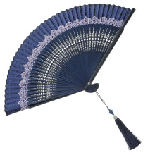 5Pz Ventaglio Pieghevole Tradizionale in Bamboo E Seta