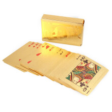Elegantes cartas de juego con lámina de oro, cartas de póker impermeables de diseño lujoso para momentos inolvidables.