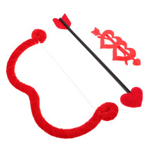 3Set Costume Cupido in Velluto Rosso Con E Frecce Cuore Per