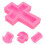 5Pz Silicone Rosa Croce Rosa Per Creazioni Resinose E 10