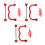 3Set Costume Cupido in Velluto Rosso Con E Frecce Cuore Per 9