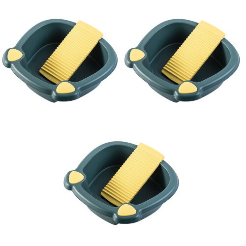 3Set Bacile Lavaggio Scuro Con , Portatile Per Dormitorio 2