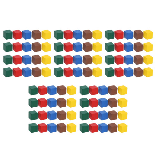 500Pz Gioco in Legno Colorati Cubi Per Portatile E Dama 2
