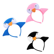 15Pz Cerchietti Animali Pinguino in Tessuto Per Giochi E