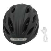 Casque de vélo urbain haut de gamme avec éclairage LED intégré, rechargeable par USB, 4 modes de clignotement, respirant, en polycarbonate et