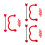 3Set Costume Cupido in Velluto Rosso Con E Frecce Cuore Per 6