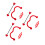 3Set Costume Cupido in Velluto Rosso Con E Frecce Cuore Per 7