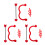 3Set Costume Cupido in Velluto Rosso Con E Frecce Cuore Per 8