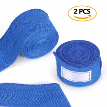 Chrániče pěstí, bavlněné, elastické, pro box, sportovní, suchý zip, prodyšný materiál, podpora zápěstí, rychleschnoucí, ve