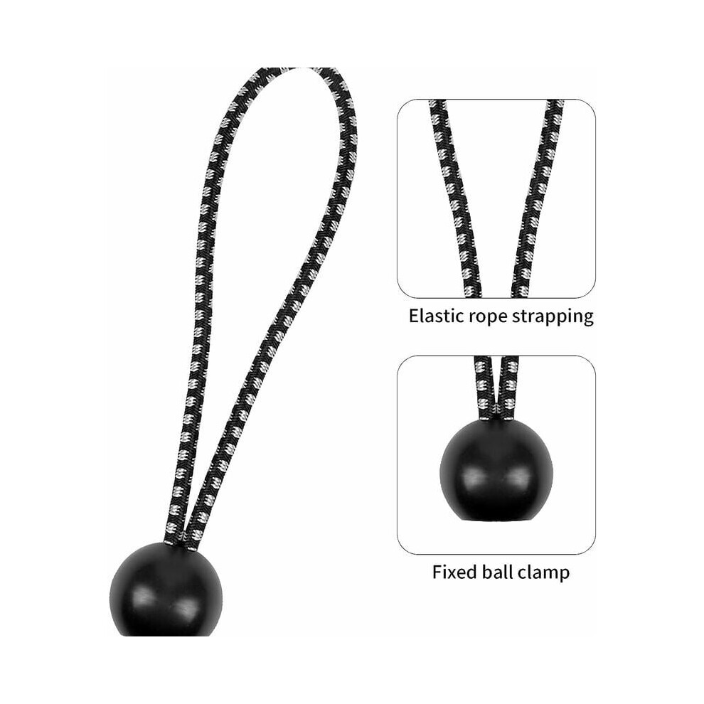 Versatile Ball Bungee Cords, Heavy Duty Elastic Ties For Tarp Canopy, High Elastic Stretch, Infinitely Extended, Widely Used In Outdoor Activities, 9169997241863