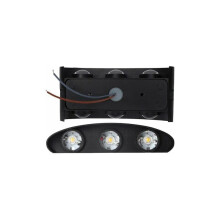 Applique decorativa a LED da parete, in lega di alluminio pressofuso, 6W, impermeabile, antivento, antipioggia, con protezione solare, per uso