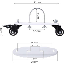 Electric Heater Frame Base With Heavy Duty Casters, Universal Design U-Shaped For Various Radiators, 360 Degrees Rotation For Freely Moving Heater,