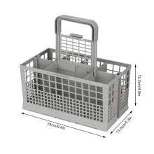 Cesto para talheres de lava-louças universal, com alça removível, suporte para talheres de fácil manuseio para lava-louças multiuso de cozinha,