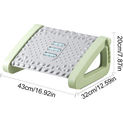 Desk Footstool with Massage Feature, Ergonomic Posture Support for Improved Alignment, Adjustable Angles for Personalized Comfort 2