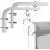 Adjustable Extension for Projector Screen, Hook Manual Hanger with Solid Steel L-Bracket, Avoid Moisture in Home Office Environments (Max Load: 20 kg) 1