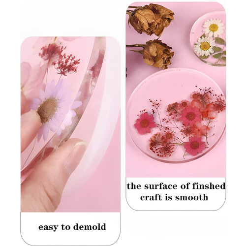 Σετ καλουπιών για σουβέρ από ρητίνη για εποξειδική ρητίνη, χειροτεχνίες και 2