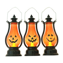 Halloween-Dekoration: Dekorative Kerzenlaternen, gruselige Kürbislaterne mit LED-Kerzenlicht (3 Stück)