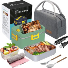 Lancheira reutilizável gourmet para viagem com revestimento térmico isolado para refeições frescas em qualquer lugar (uso multiuso, 1,8L)