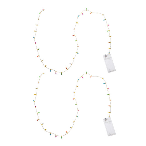 2 Decorazione Natalizia Per Casa Bambola Con Luci