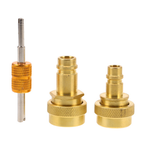 3Set Kit Adattatori Rame Dorato R134a A R1234yf Quick Coupler Per Auto