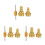 3Set Kit Adattatori Rame Dorato R134a A R1234yf Quick Coupler Per Auto 5